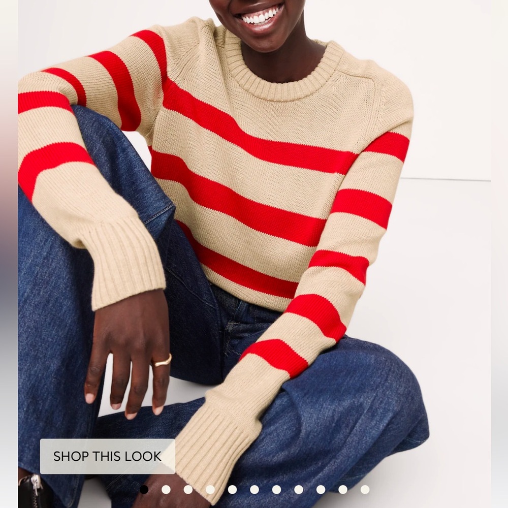 BANANA REPUBLIC‼️‼️ COTTON-SILK CREW-NECK SWEATER